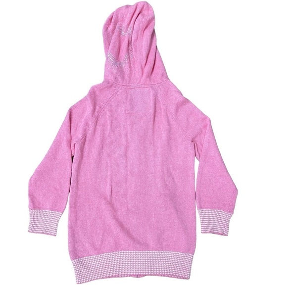 VTG 90’s y2k PINK VS Wool Blend Sequin Pink Full Zip Hooded Jacket Size M - Picture 2 of 7